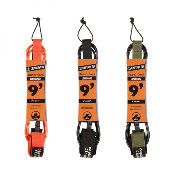 Captain Fin Shred Cord Standard Leash 9ft Orange, Black & Army