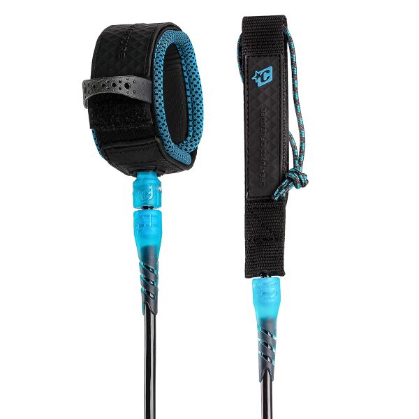 RELIANCE LONGBOARD ANKLE 9 Leashes Black Cyan