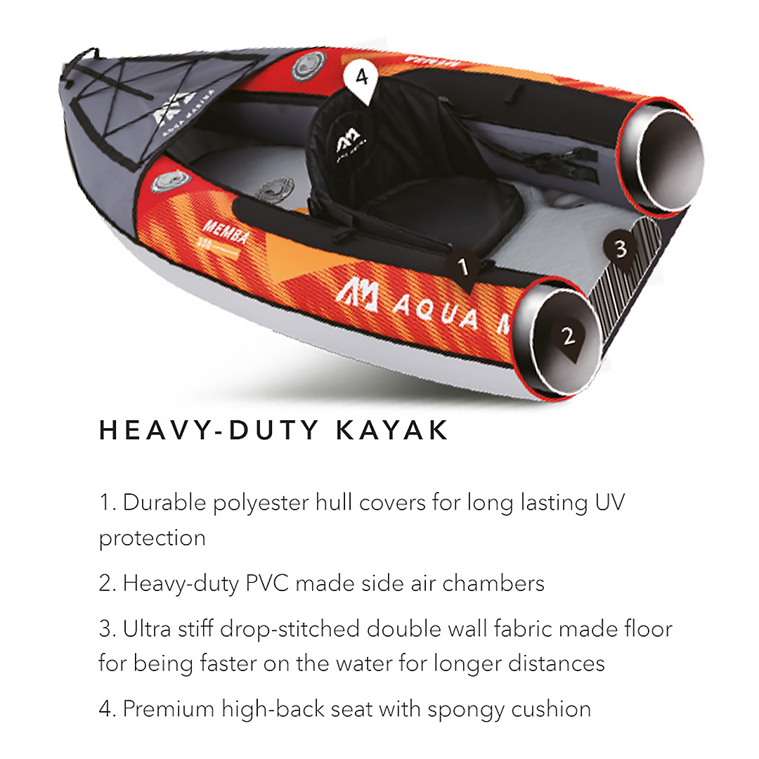 MEMBA Single Inflatable Kayak by Aqua Marina - Beachbum SA